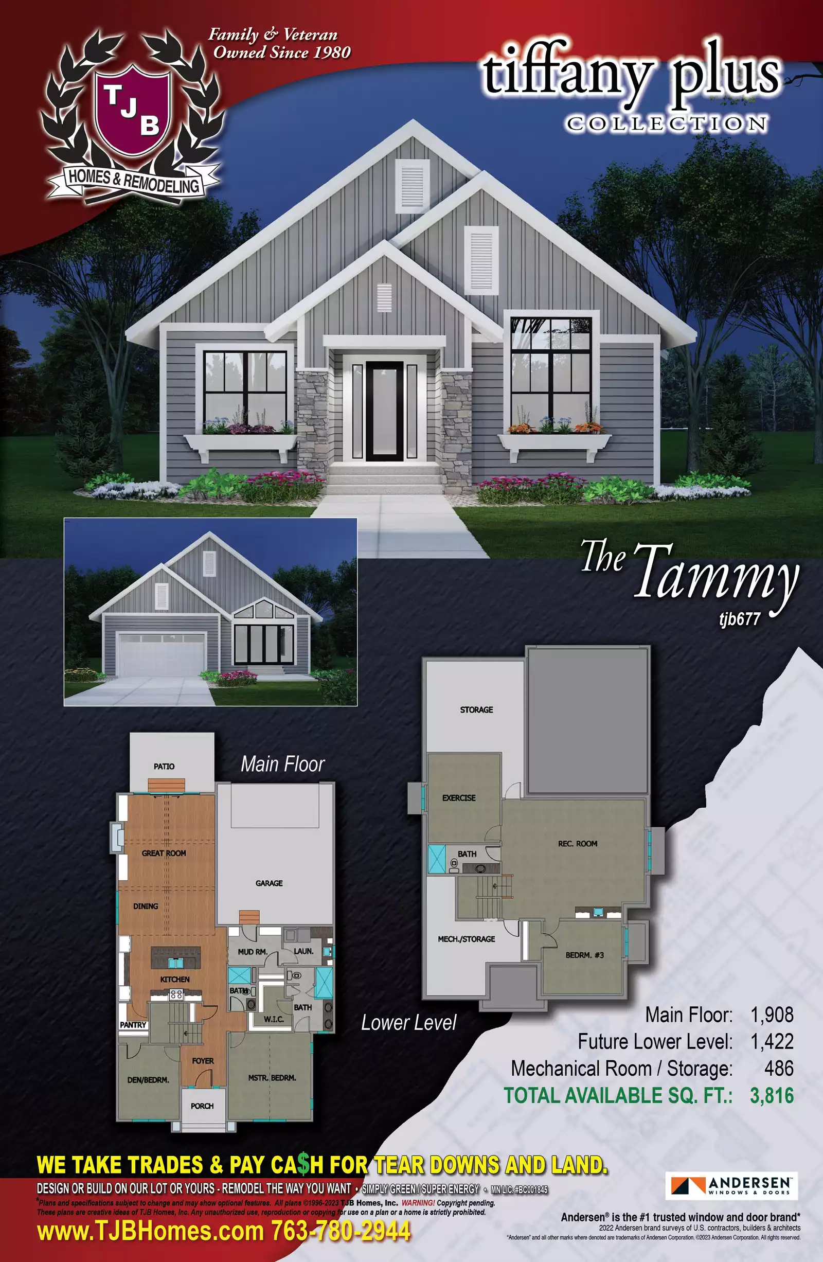 Parade of Homes model TJB #677 “Tammy” Villa Home Plan Brochure