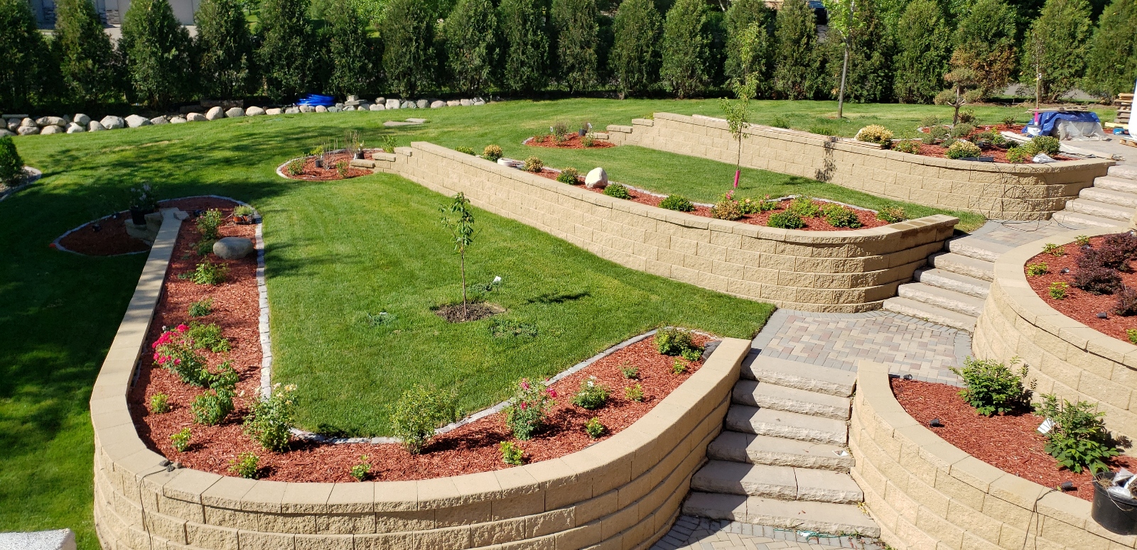 Luxury Ramsey County Estate Grand Tiered Landscaping
