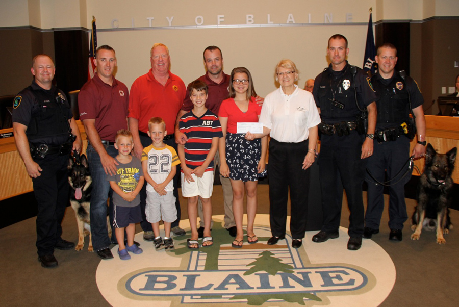TJB Homes, donated $3,200 to Blaine Public Safety Association