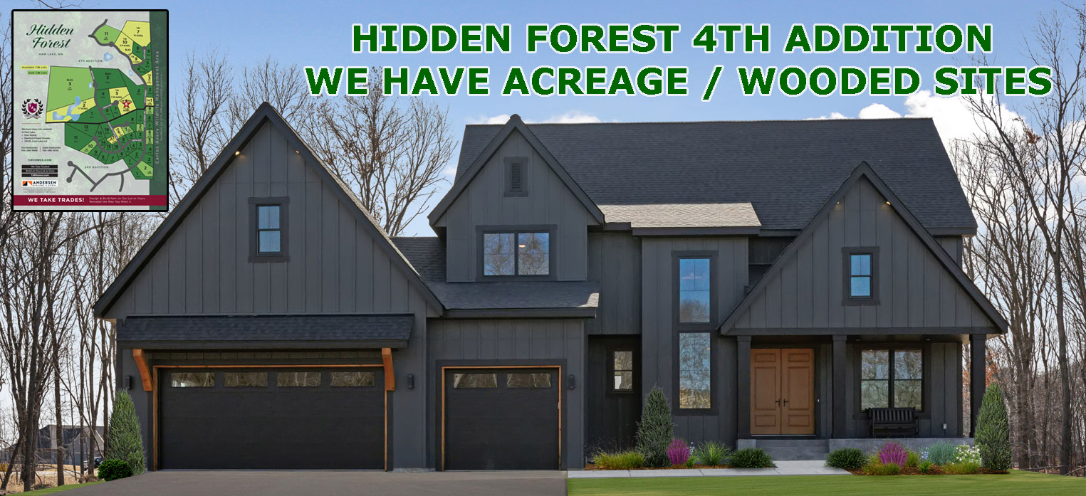 HIDDEN FOREST 4TH ADDITION WE HAVE 6 ACERAGE WOODED SITES