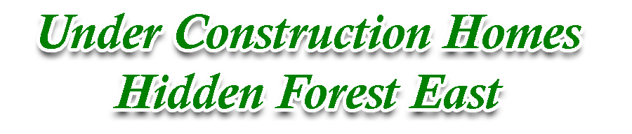 Under Construction Homes of Hidden Forest East
