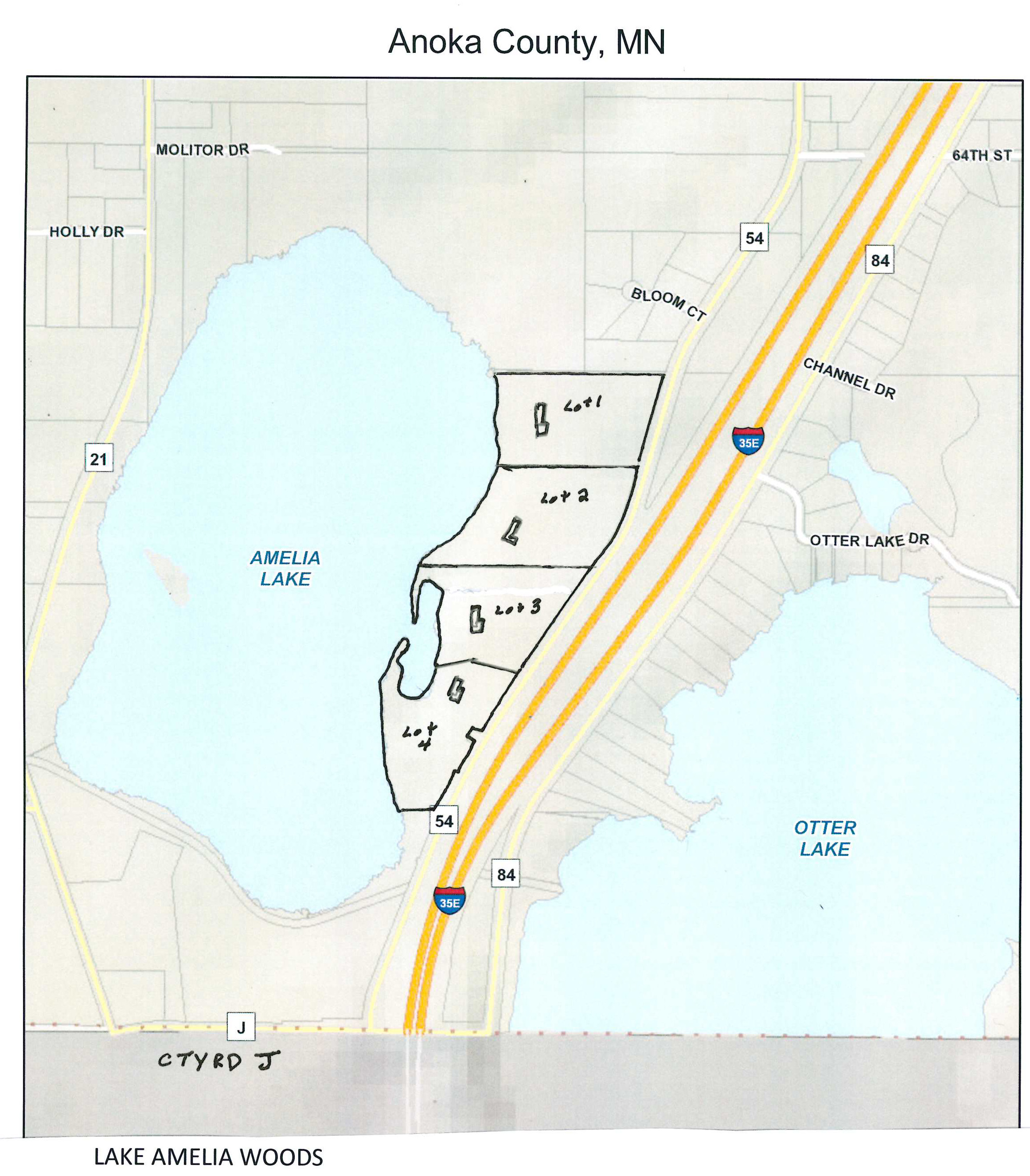 Lake Amelia Woods Area Map