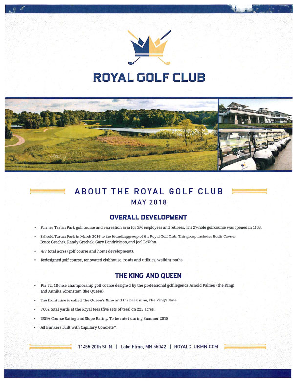 Royal Golf Club, Lake Elmo, MN