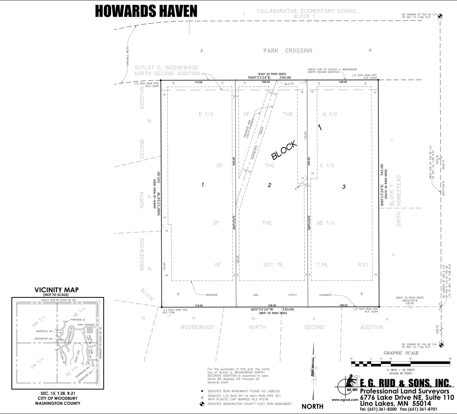 Howards Haven Final Plat Woodbury, MN