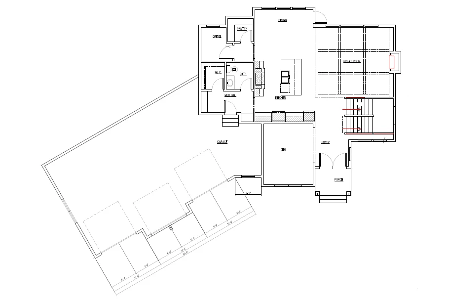 TJB Becki Home Plan Main Floor Plan