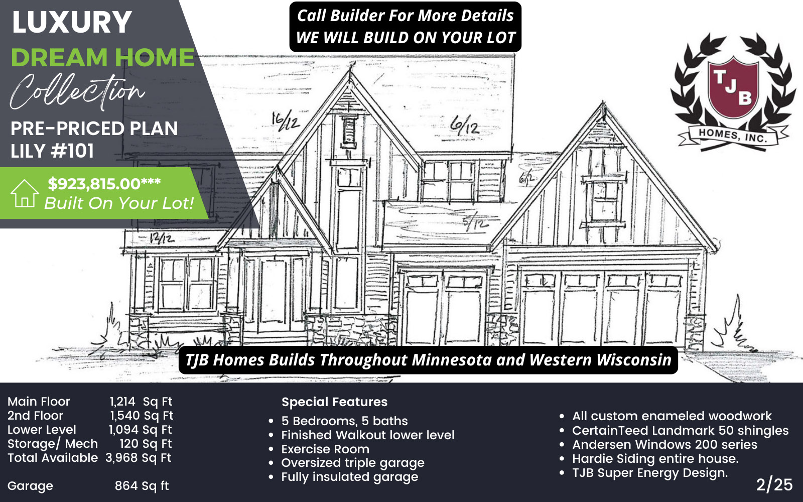 Luxury Dream Home Collection Pre-Priced Home Plan Lily #101