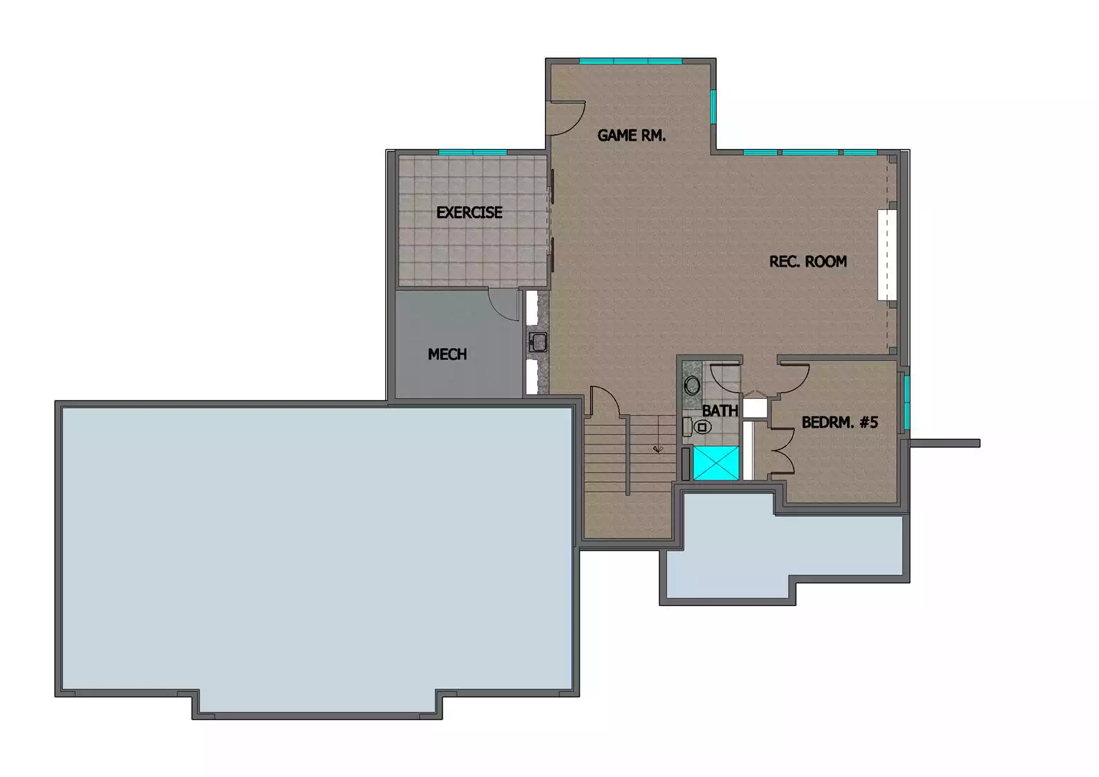 Ciara TJB #665 Home Plan Basement Floor Plan