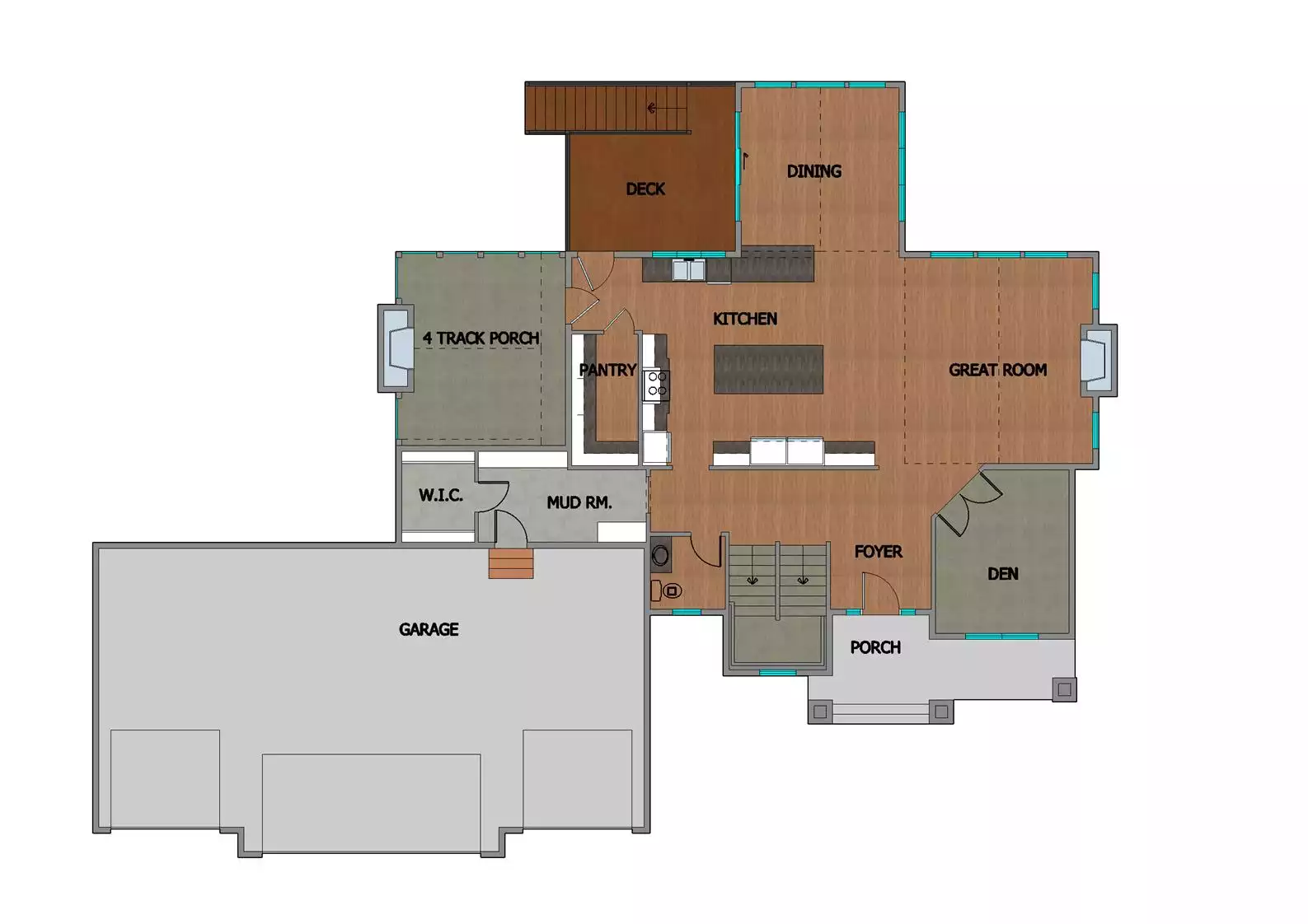 Dianna TJB #671 Home Plan Main Floor Plan