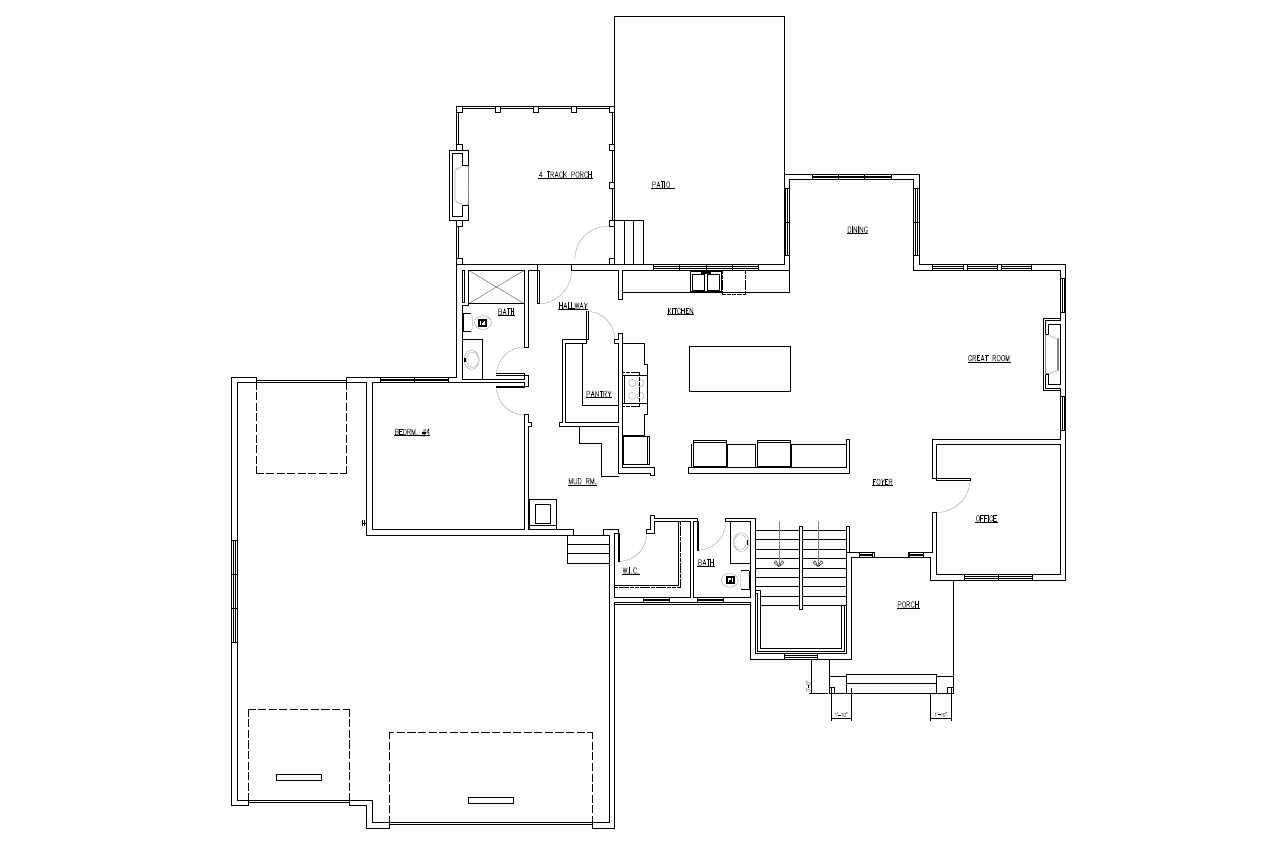 Home Plan Main Floor Plan with a Special Needs Sensory Room