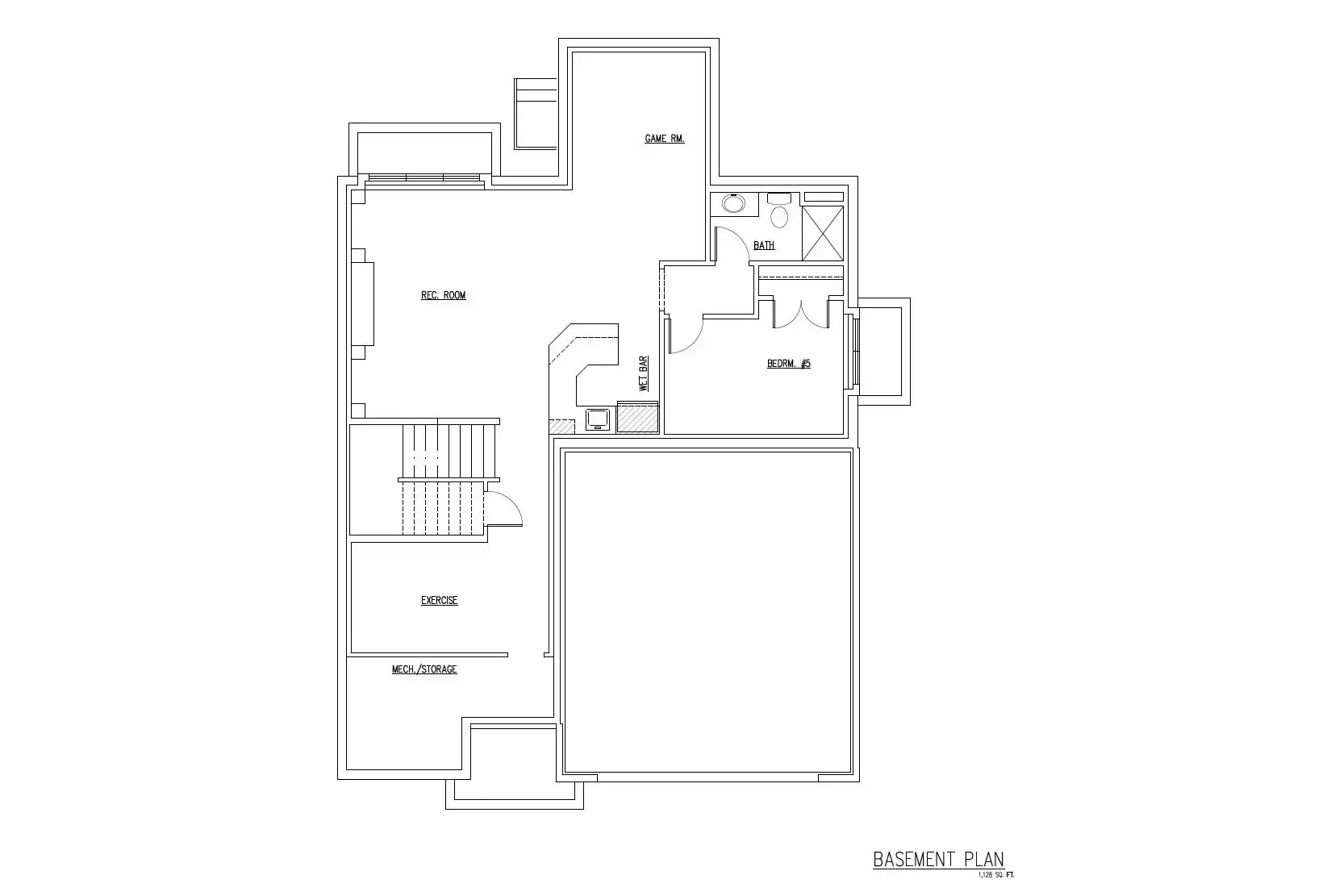 TJB #686 Home Plan Basement Floor Plan