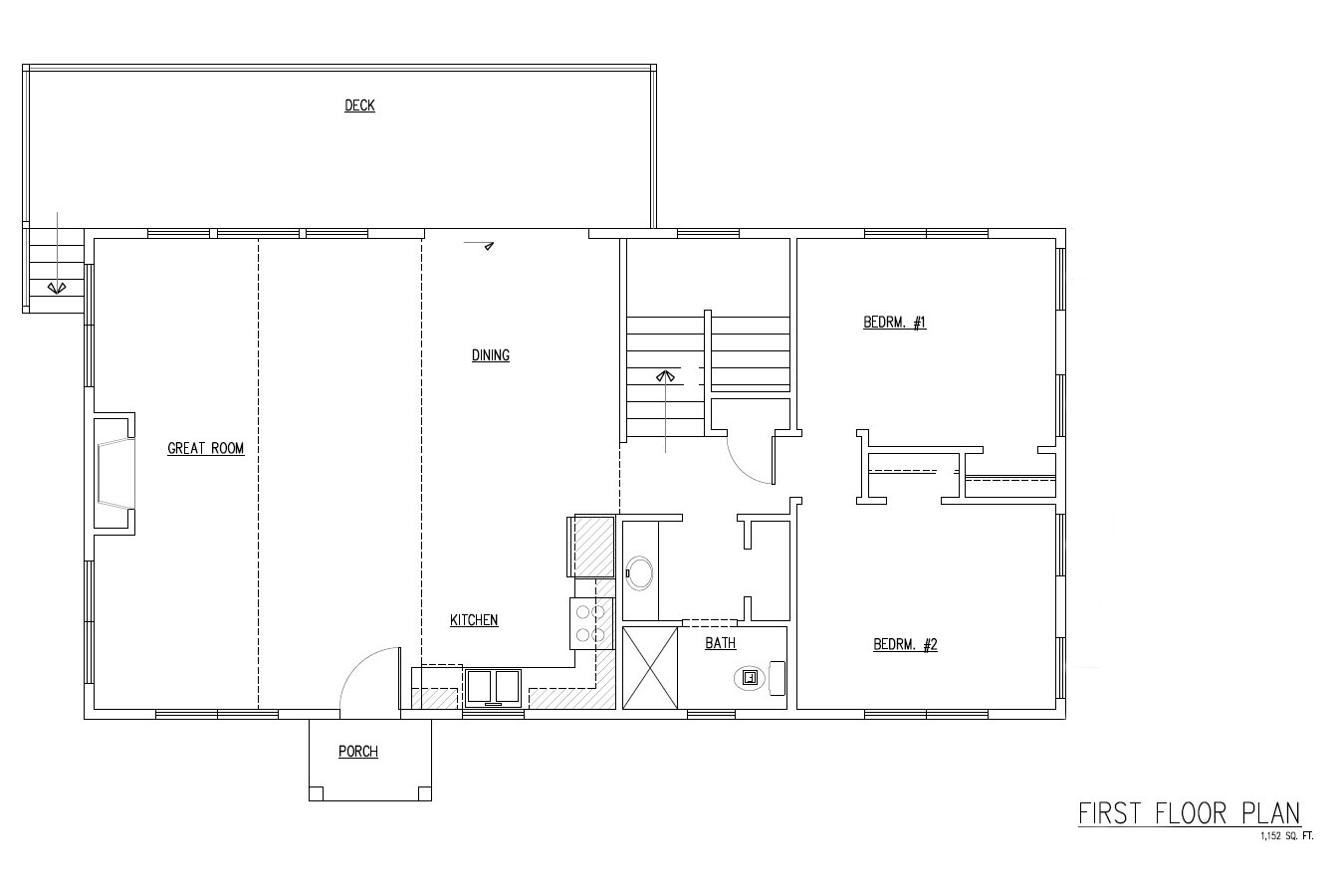 Mcglynn TJB #472 Cabin Plan Main Floor Plan