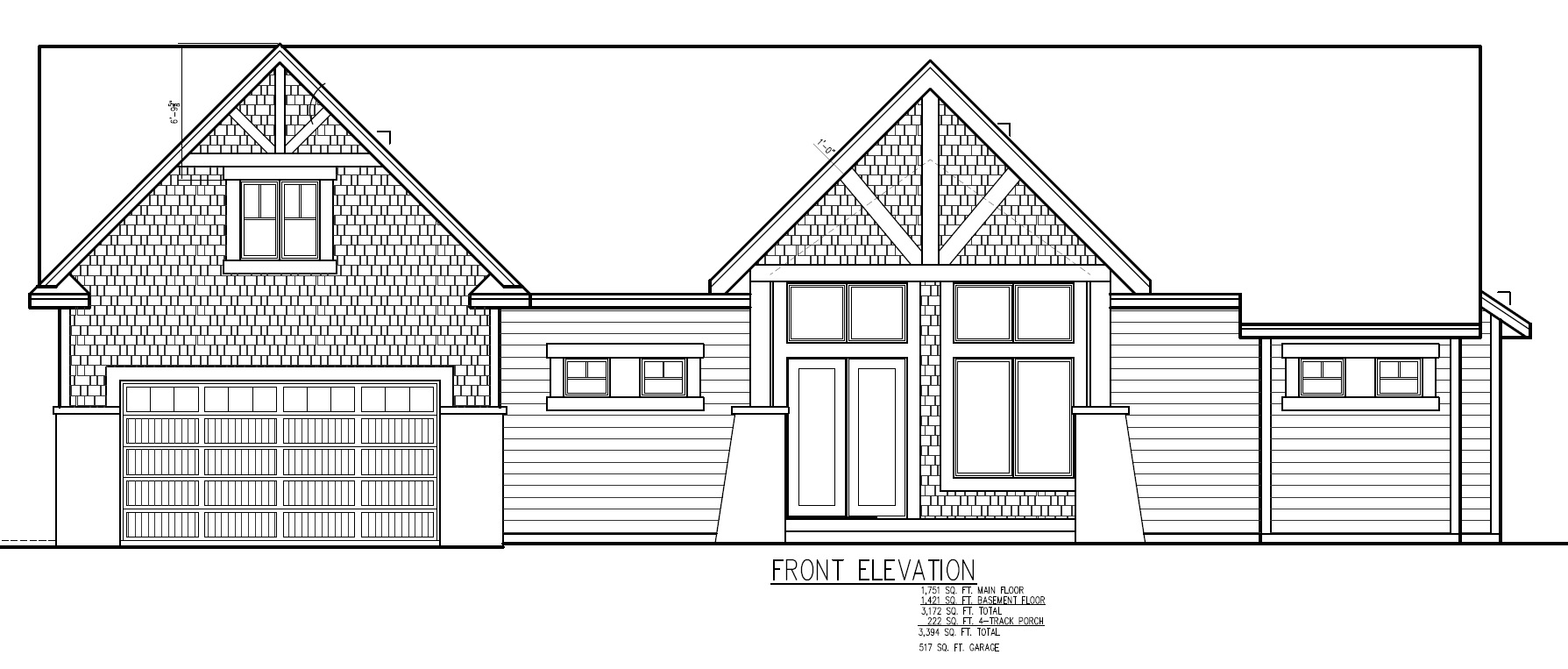 Kevin’s Haywards Beauty TJB #703 Cabin Plan Front Elevation