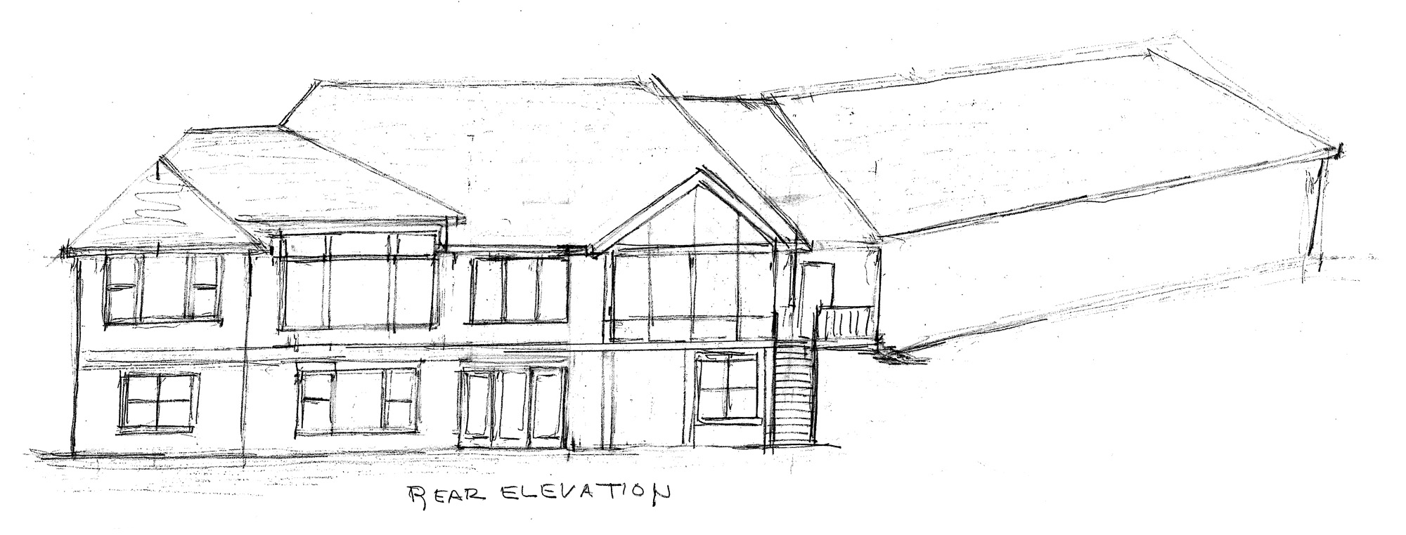 “Afton Lisa II” Home Plan Rear Elevation