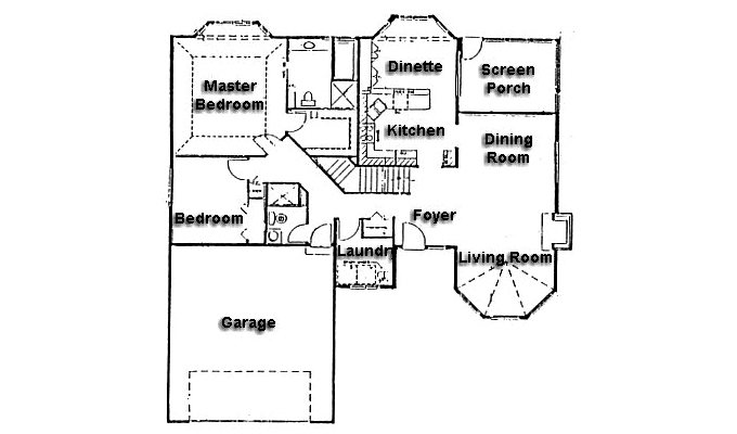 #900191 Home Plan Main Floor Plan