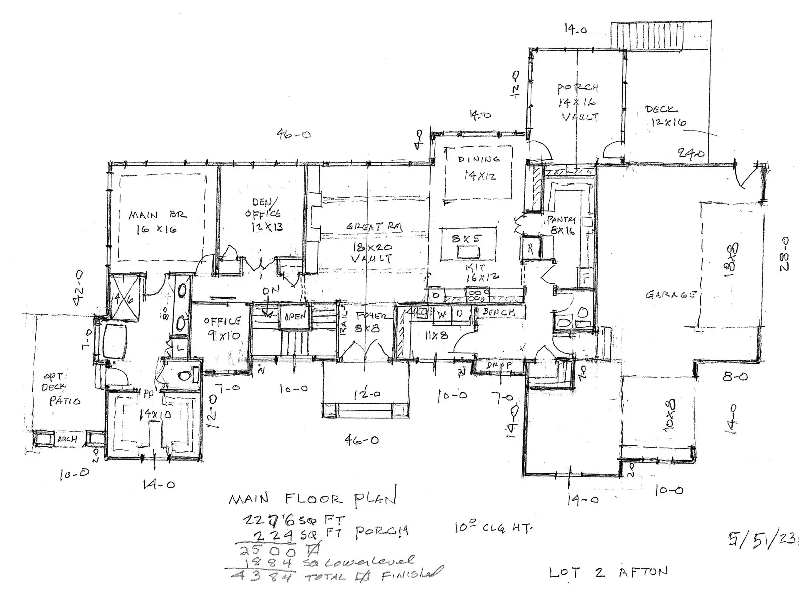 TJB Annette Home Plan Elevation Main Floor Plan