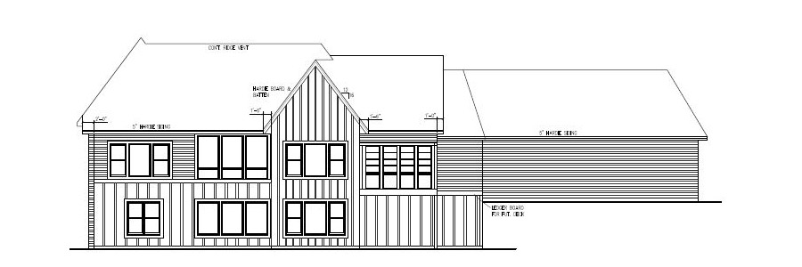 Packard Home Plan Rear Elevation