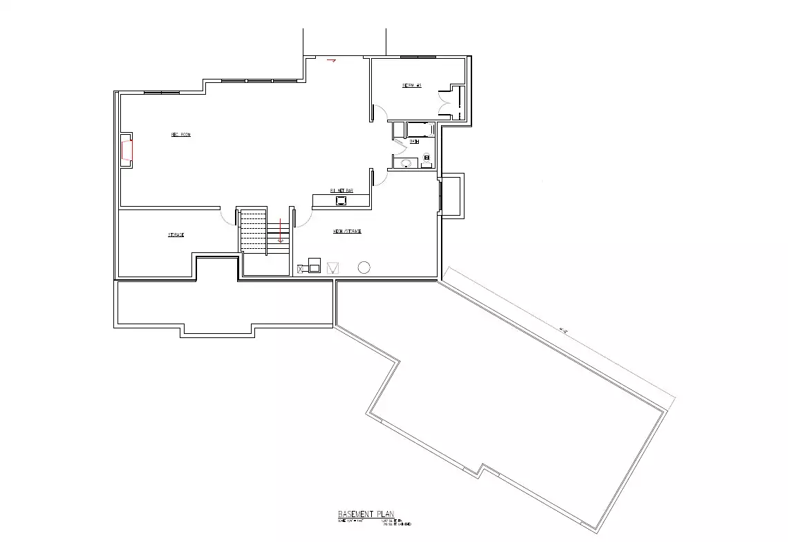 TJB #615 Home Plan Lower Floor Plan