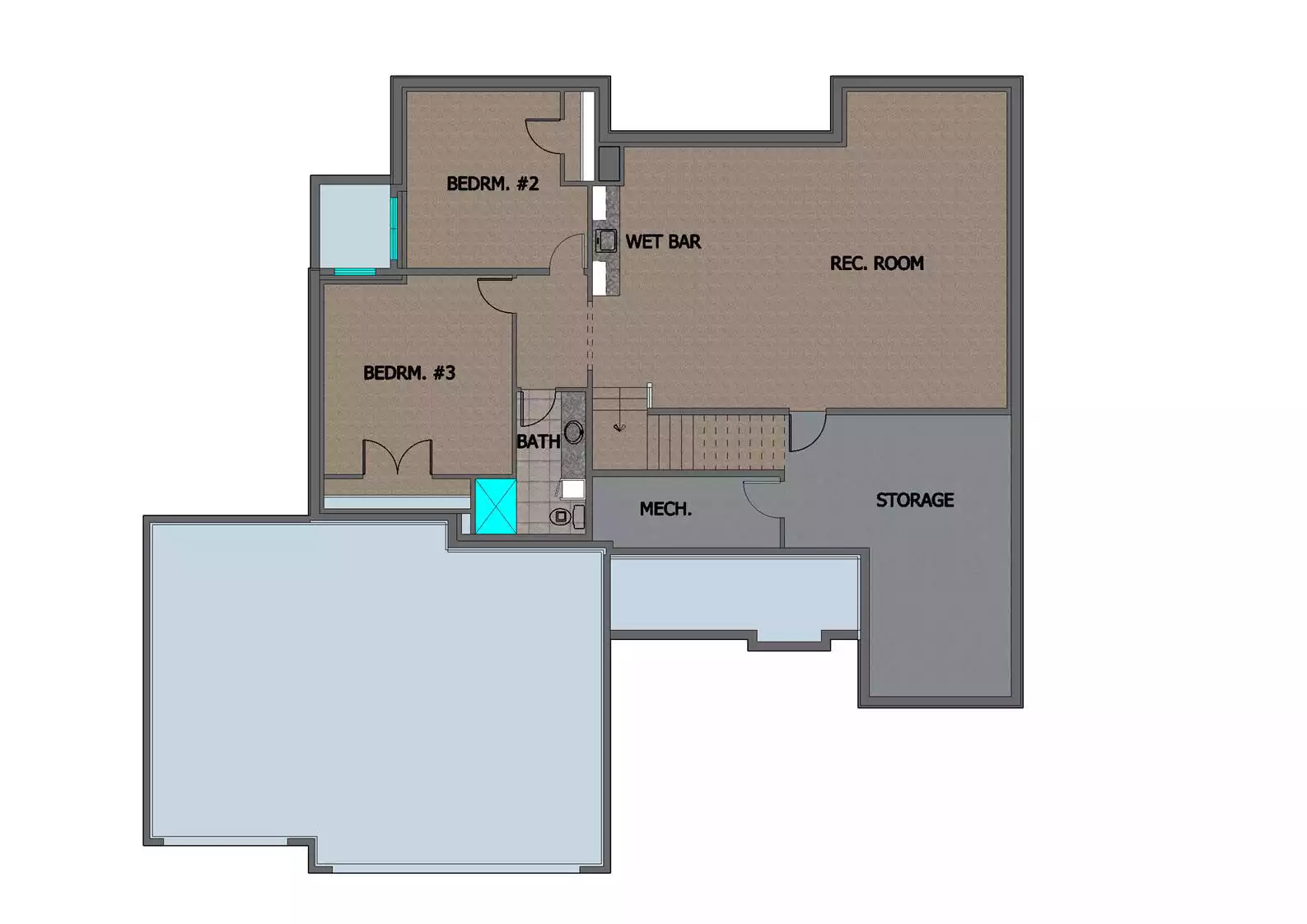 Lauri TJB #617 Home Plan Basement Floor Plan