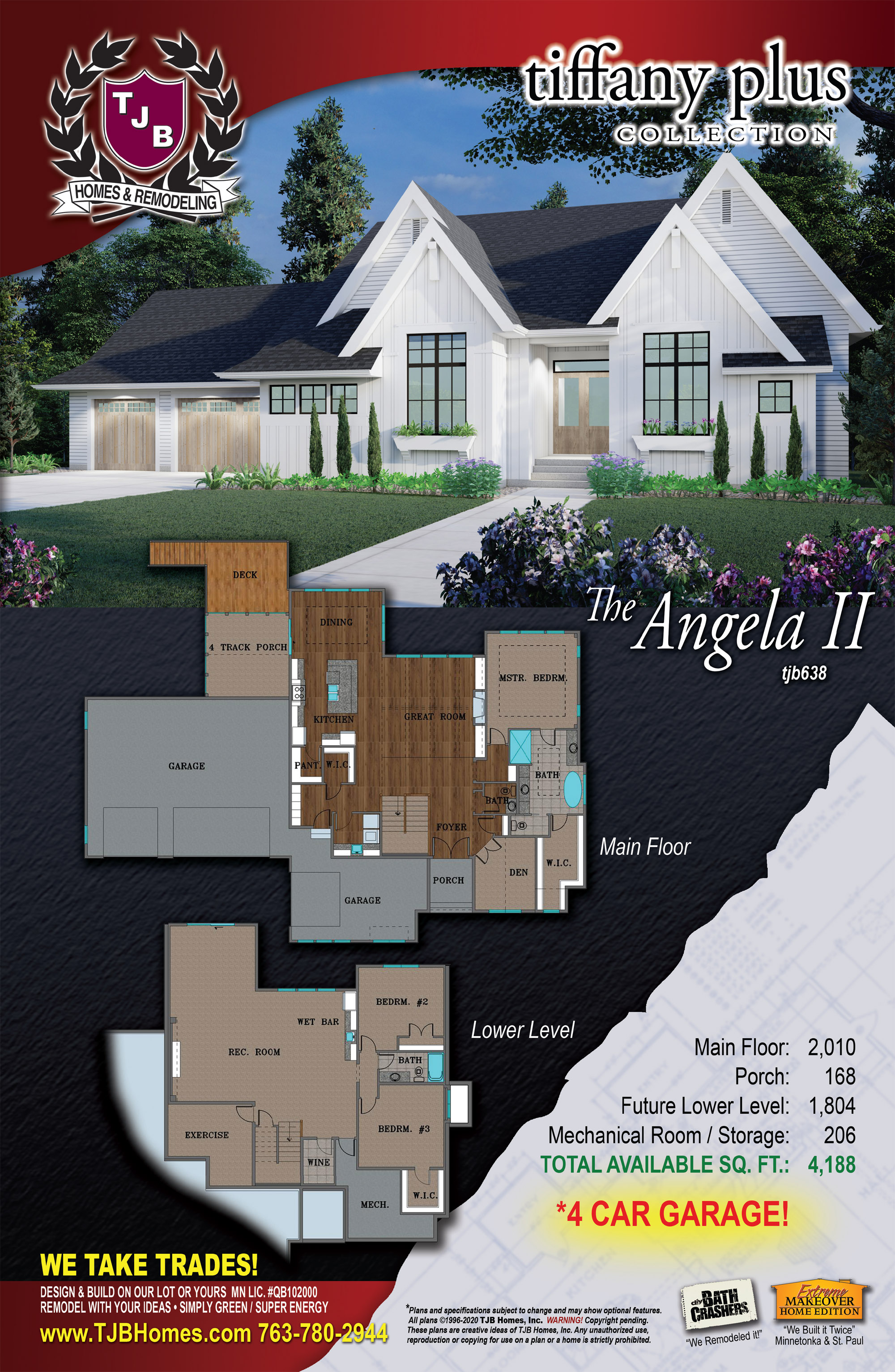 TJB #638 Angela II Home Plan Floor Plans Brochure