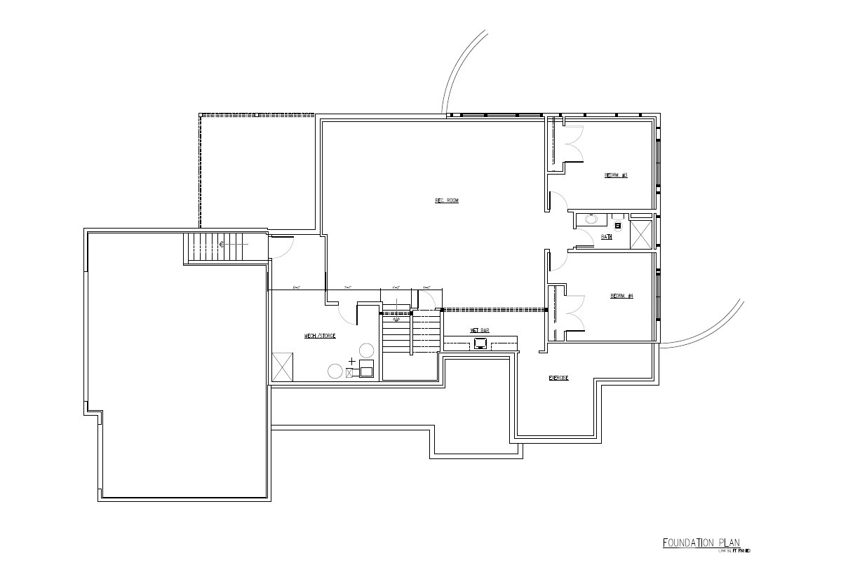 TJB #661 Deanna Home Plan Lower Floor Plan