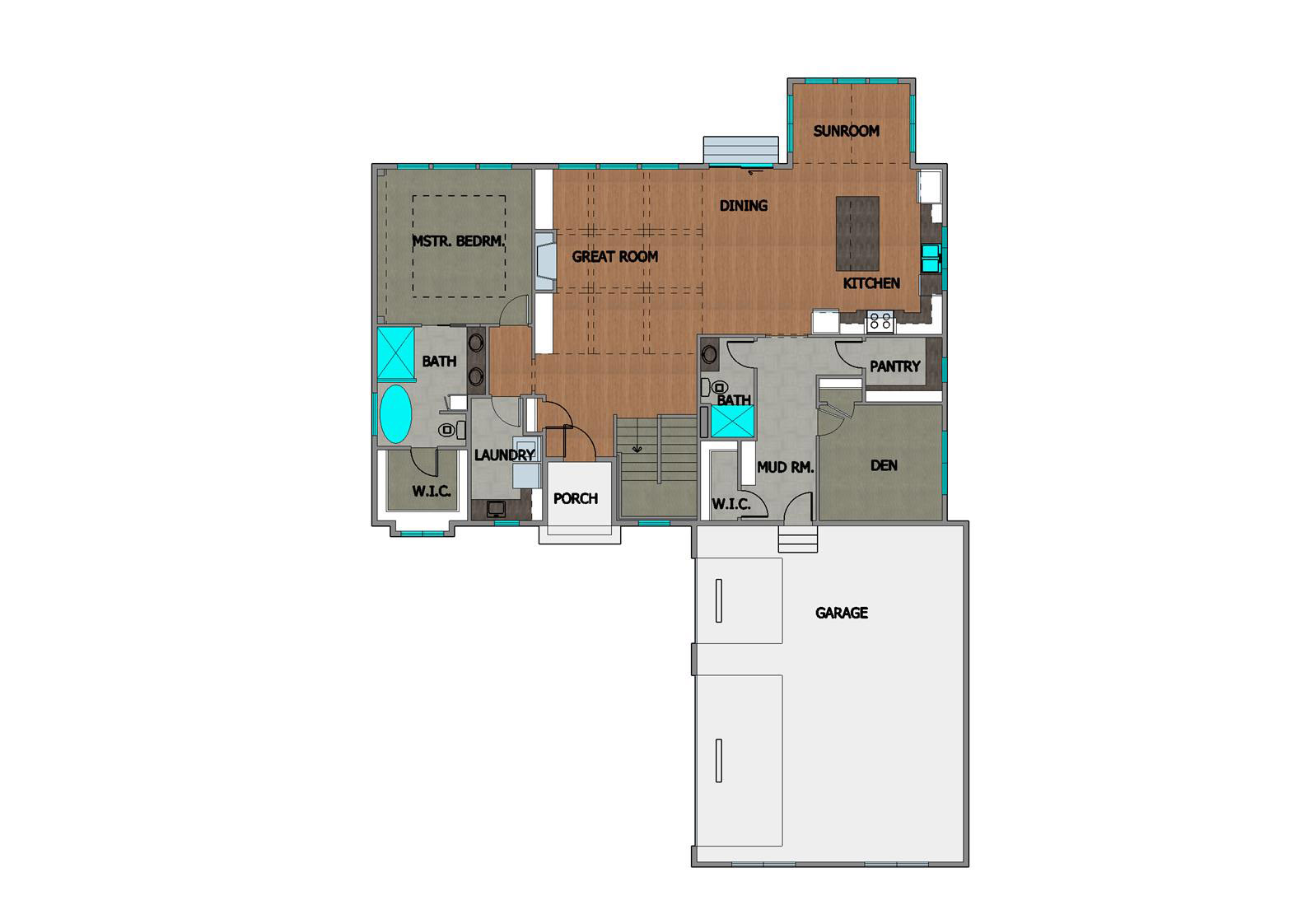 TJB #702 Home Plan Main Floor Plan