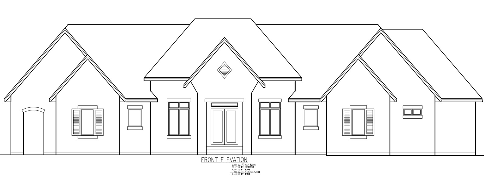 Hickman TJB #704 Home Plan Front