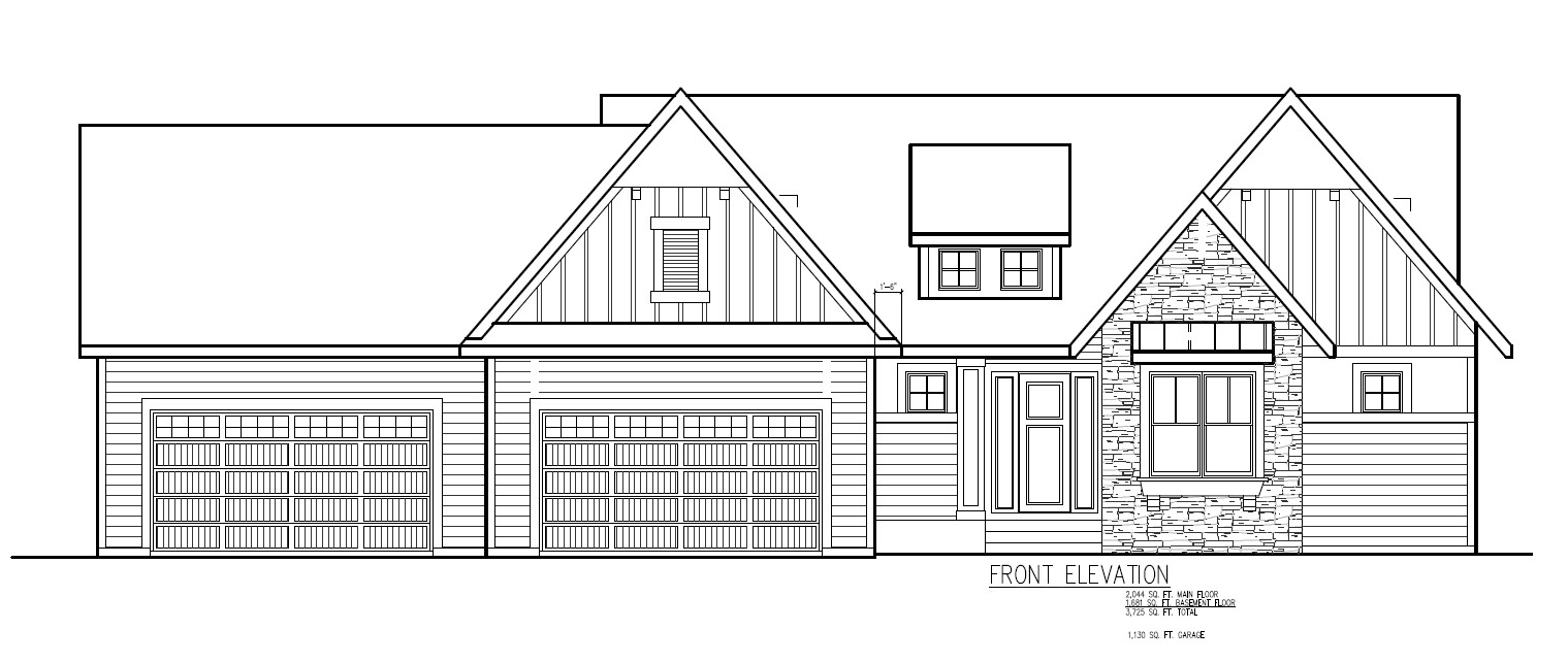 Caitlin TJB #747 Front Elevation Plan