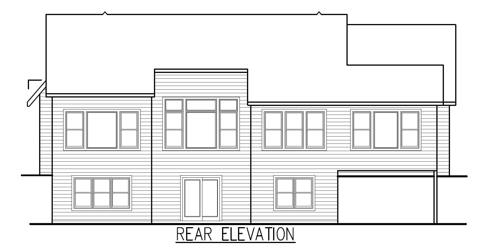 Caitlin TJB #747 Rear Elevation Plan