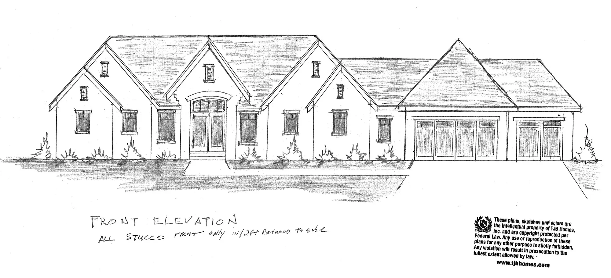 TJB Lacey Home Plan Front Elevation