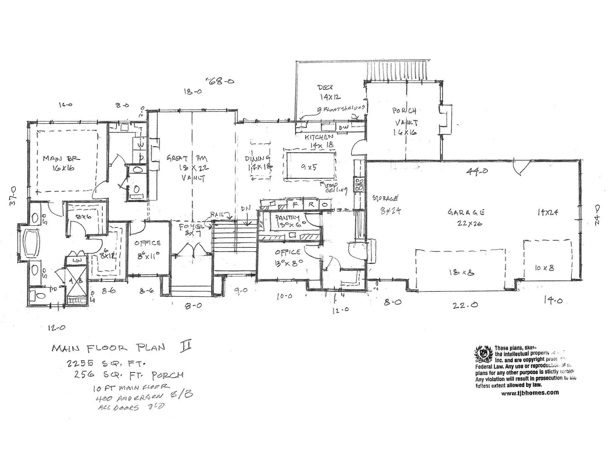 TJB Lacey Home Plan Main Floor Plan