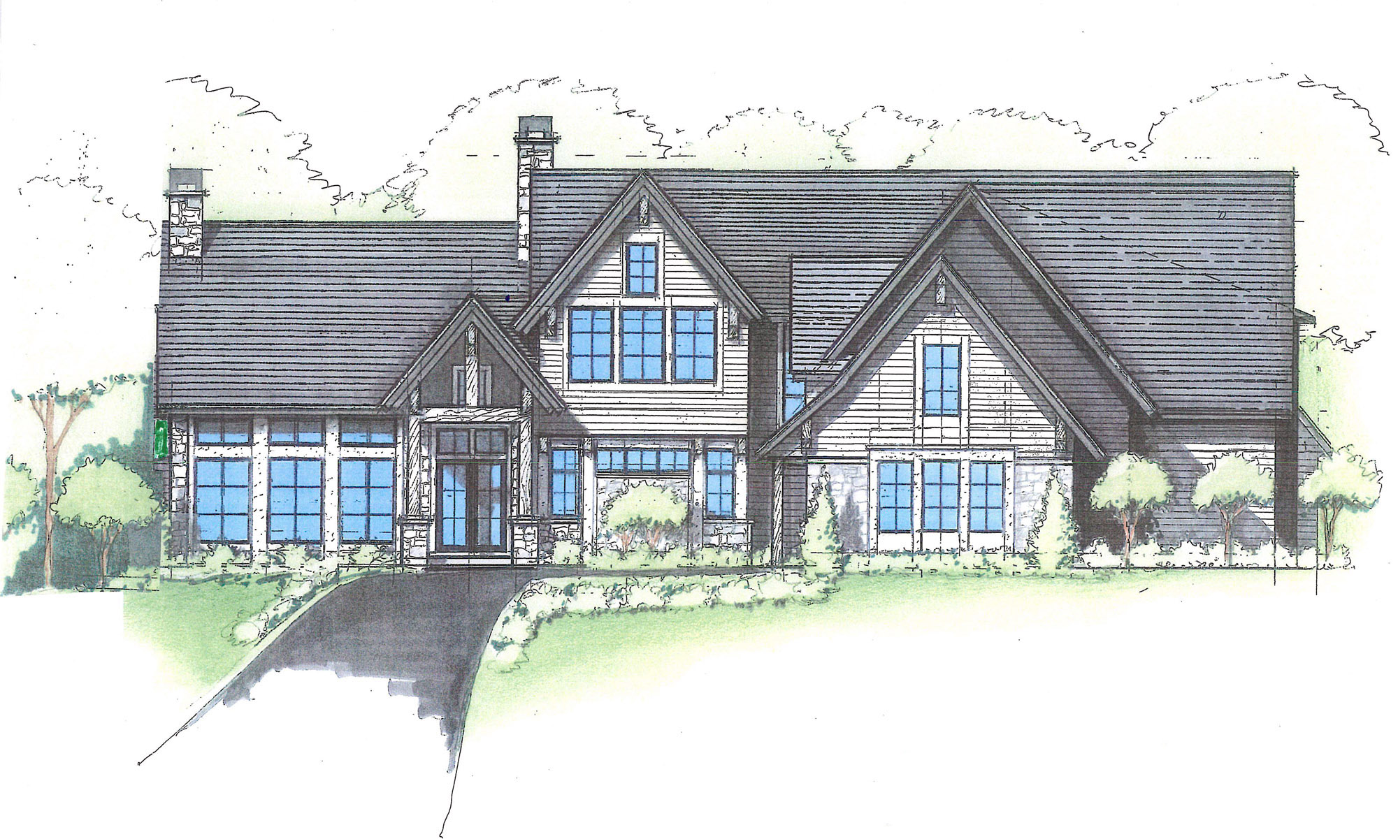 Hillside III Home Plan Color Front Elevation