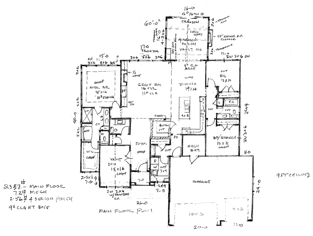 TJB #626 Home Plan Main Floor