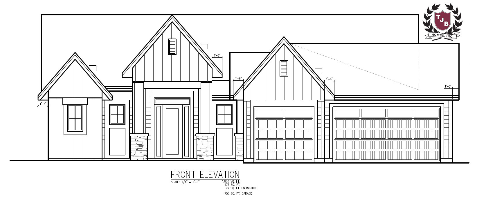 TJB #756 Jenna Home Plan front elevation