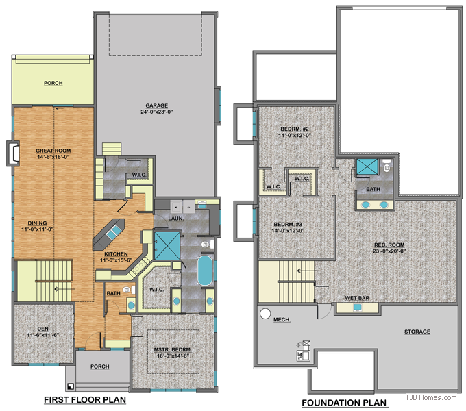 TJB #335 Home Plan Floor Plans