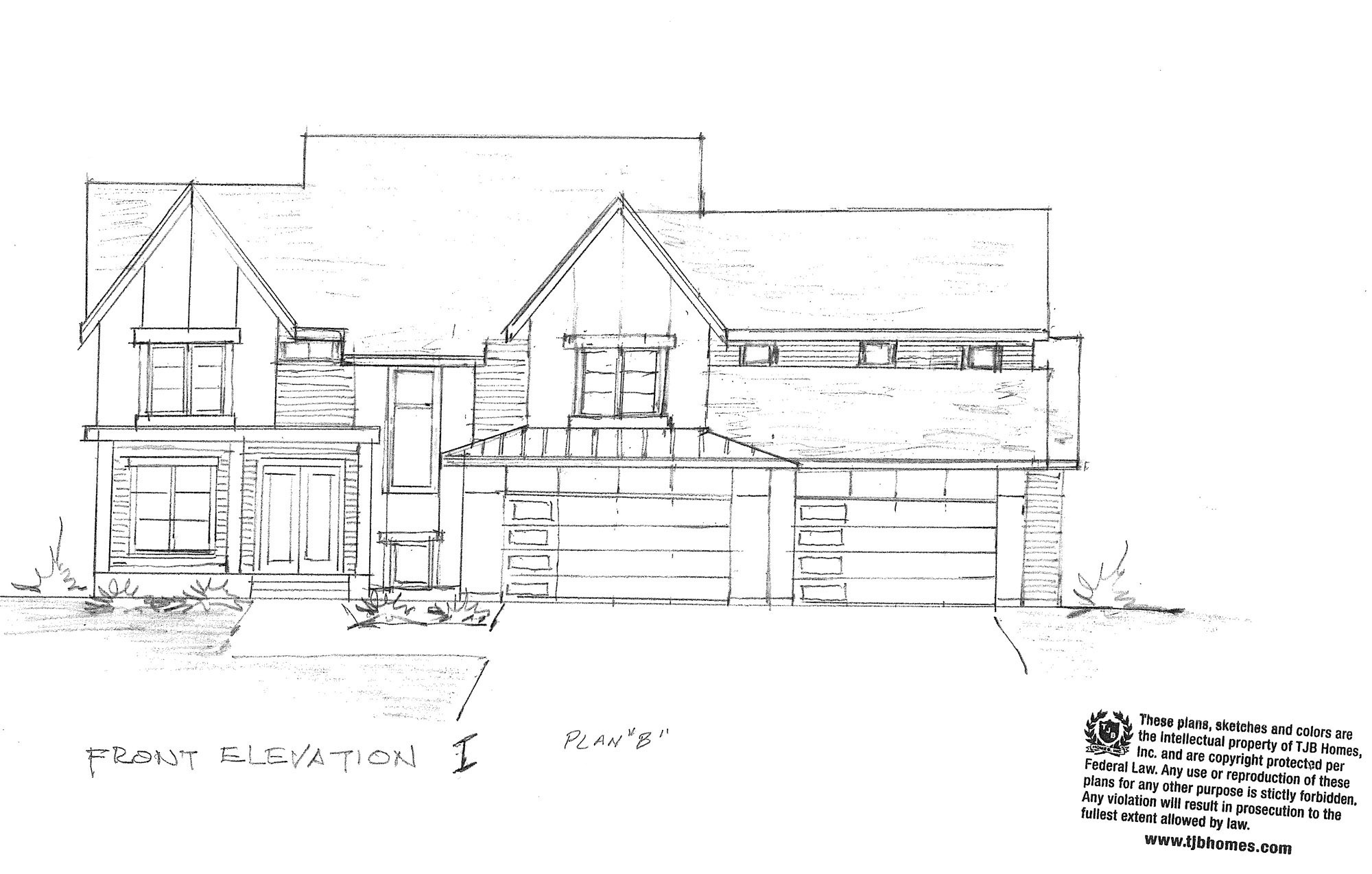 Lexy II Play Court Home Plan Front Elevation I