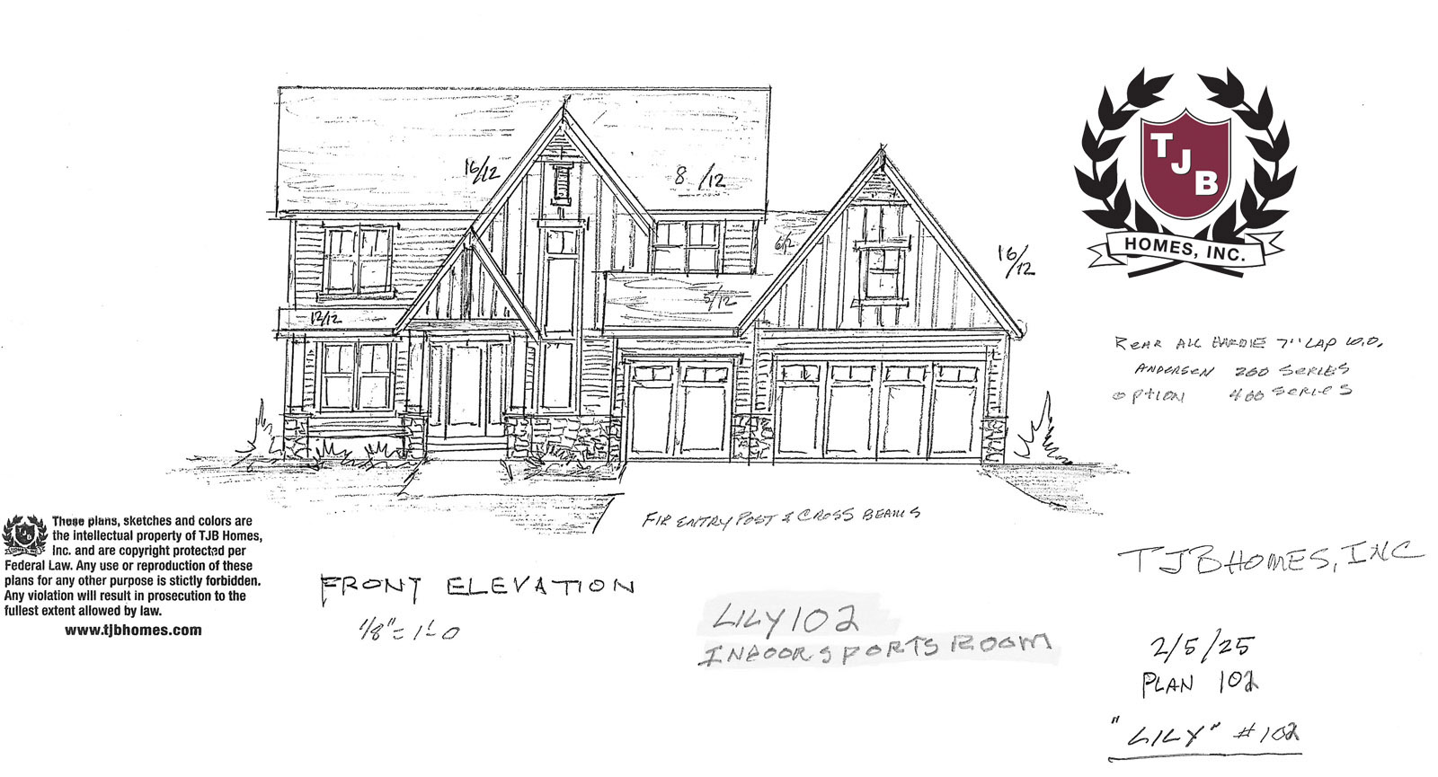 Lily #102 Play Court Home Plan Front Elevation