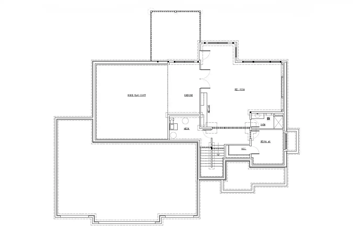 Lindsey Plan Indoor Sport Court™ Lower Floor Plan