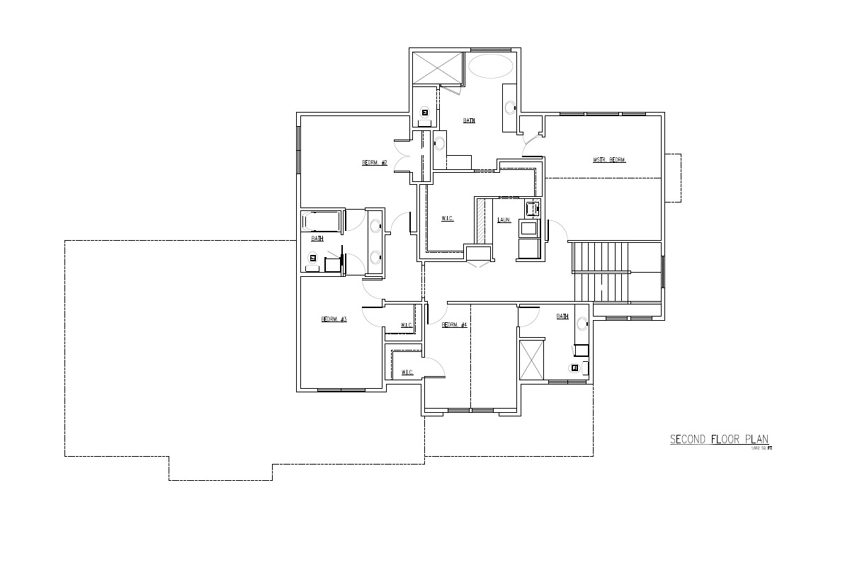 Rebecca TJB #696 Home Plan Upper Floor Plan