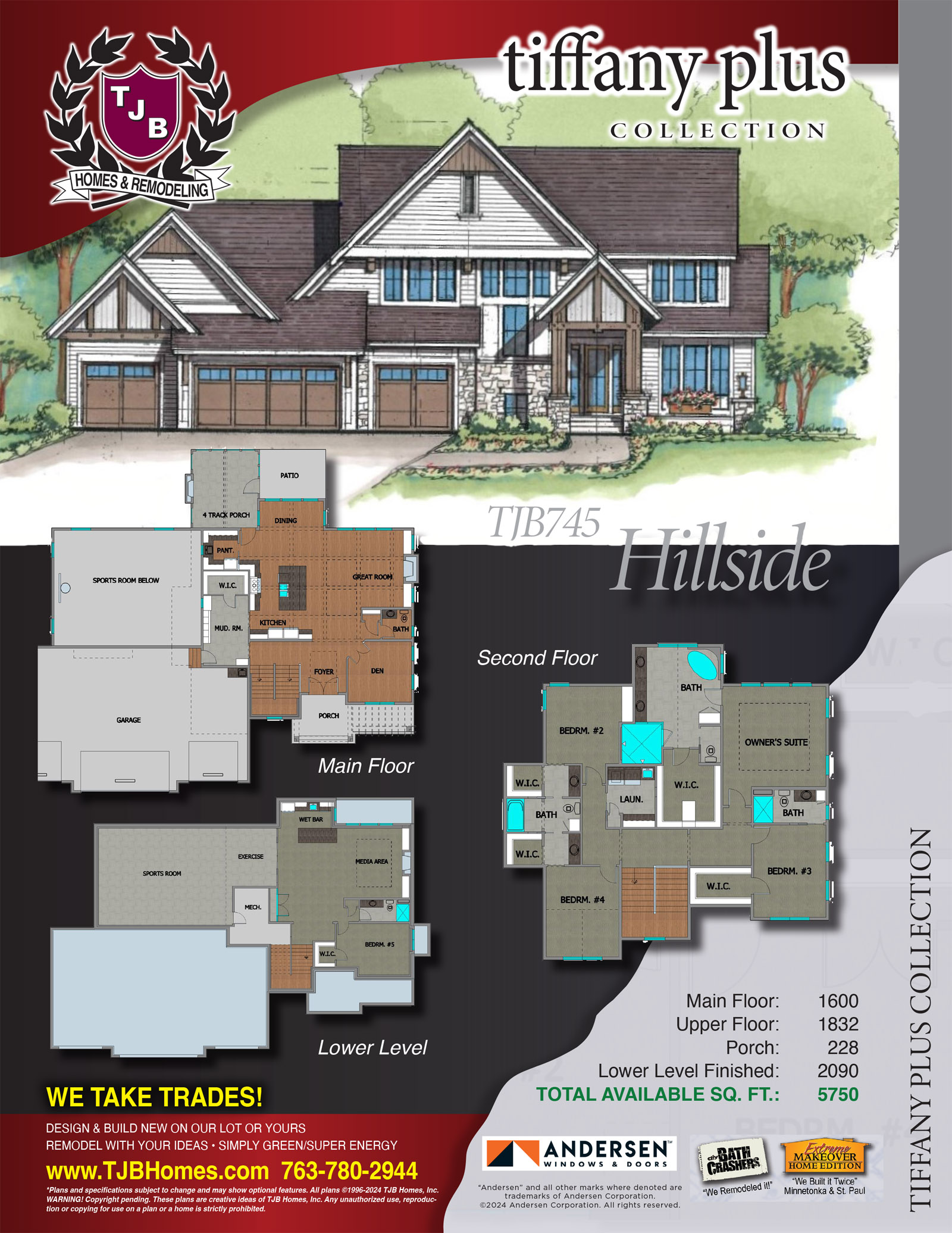 The Hillside TJB #745 Color Plan Brochure