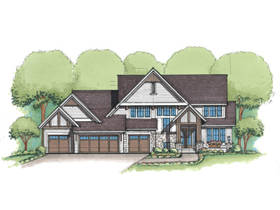 The Hillside Indoor Sports Room® TJB #745 Two Story Home Plan