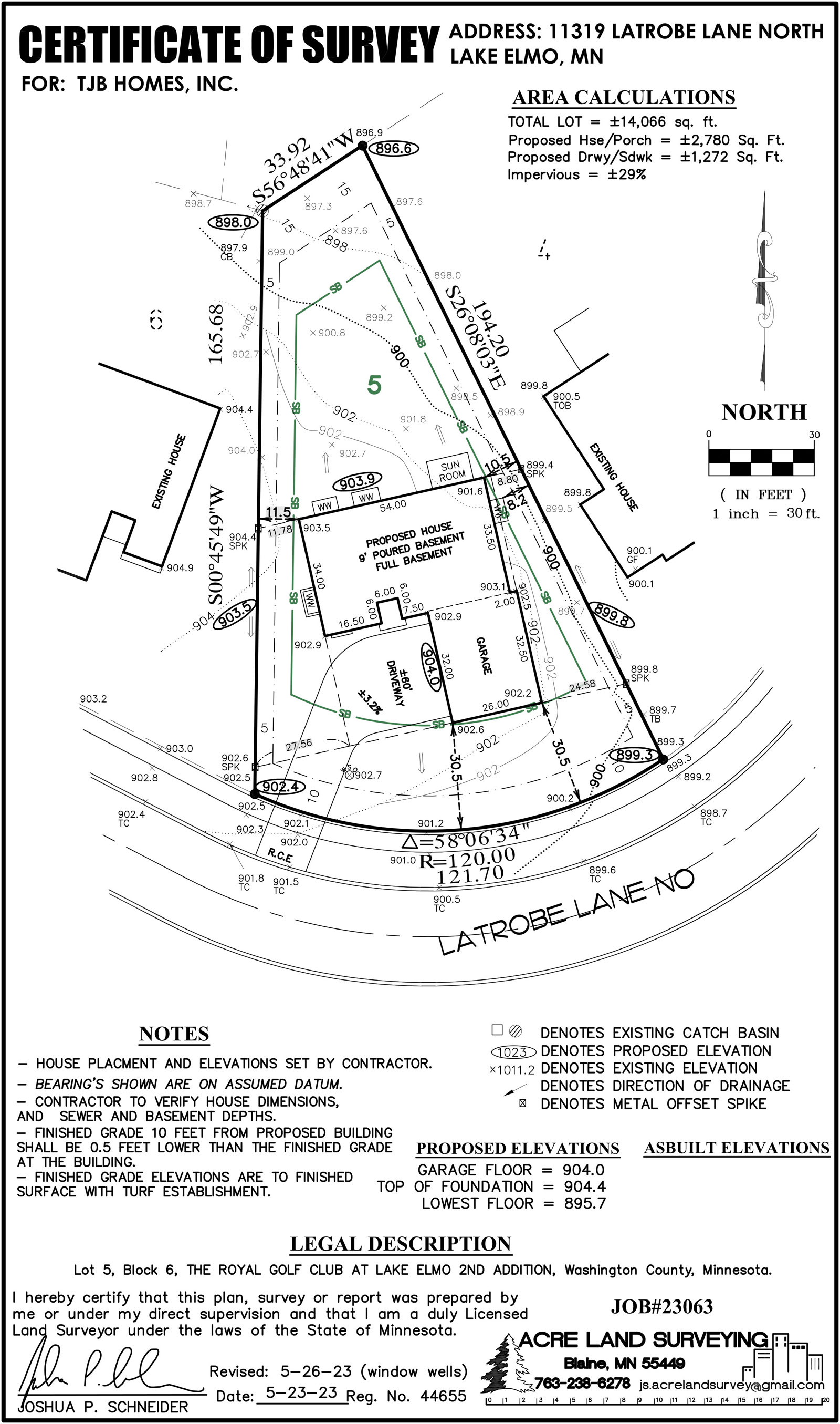 11319 Latrobe Drive, Lake Elmo, MN Home Site Survey