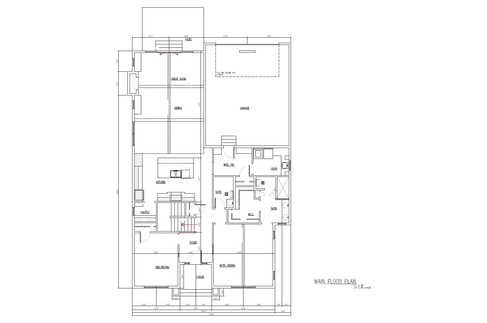 TJB #677 “Tammy” Villa Home Plan Main Floor Plan