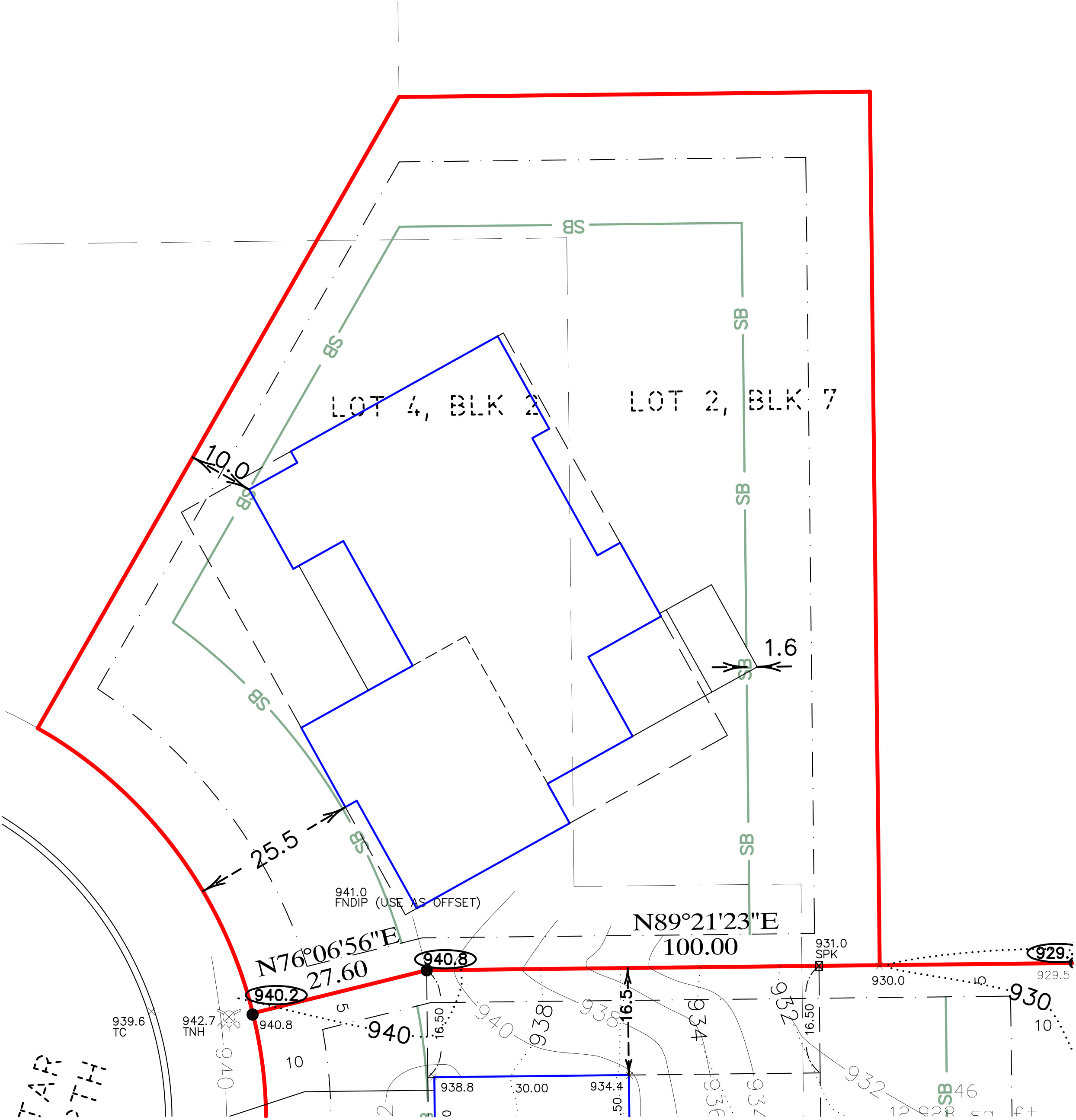 11664 Blazing Star Lot with House Plan Survey