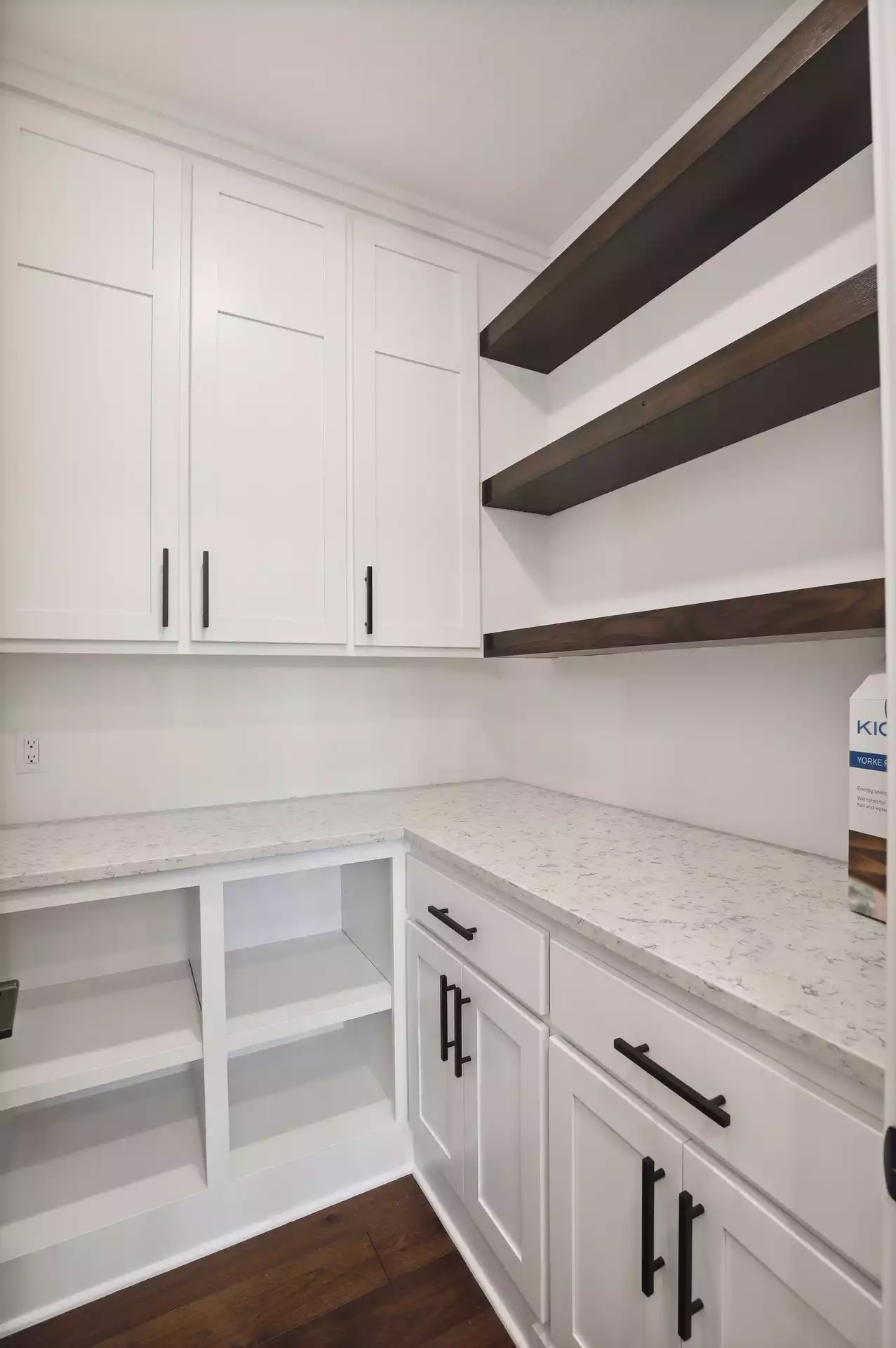 Butler’s pantry with full cabinets