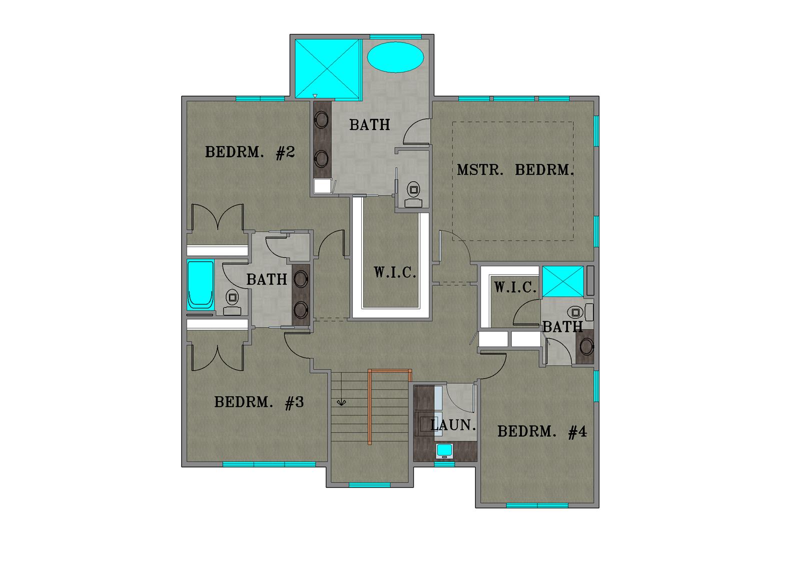 Hanna TJB #642 Home Plan Upper Floor Plan