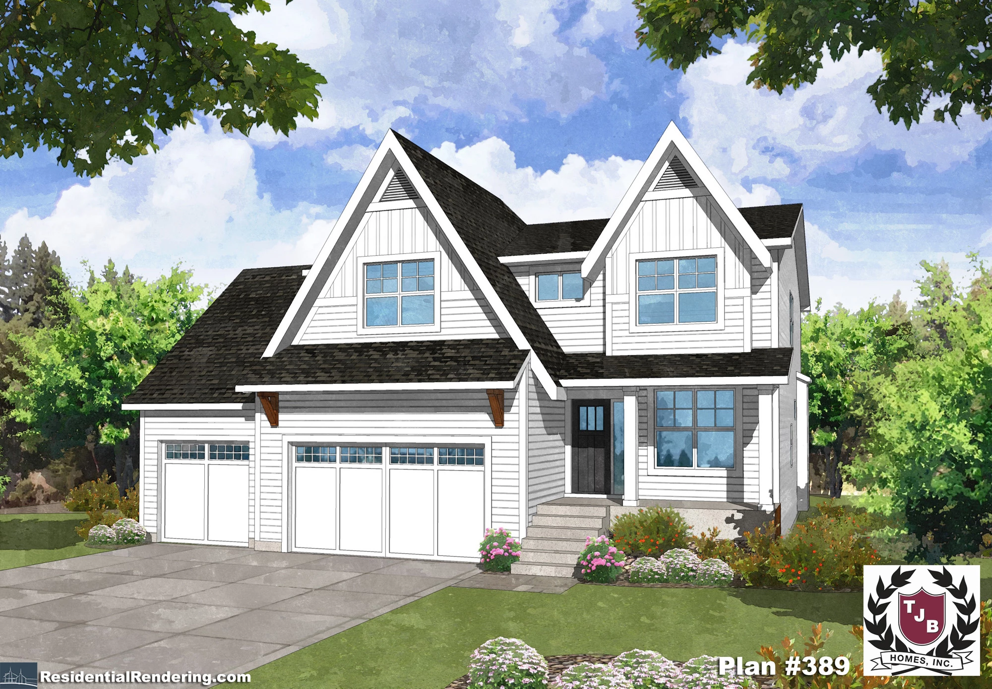 Home Front Plan Color Rendering