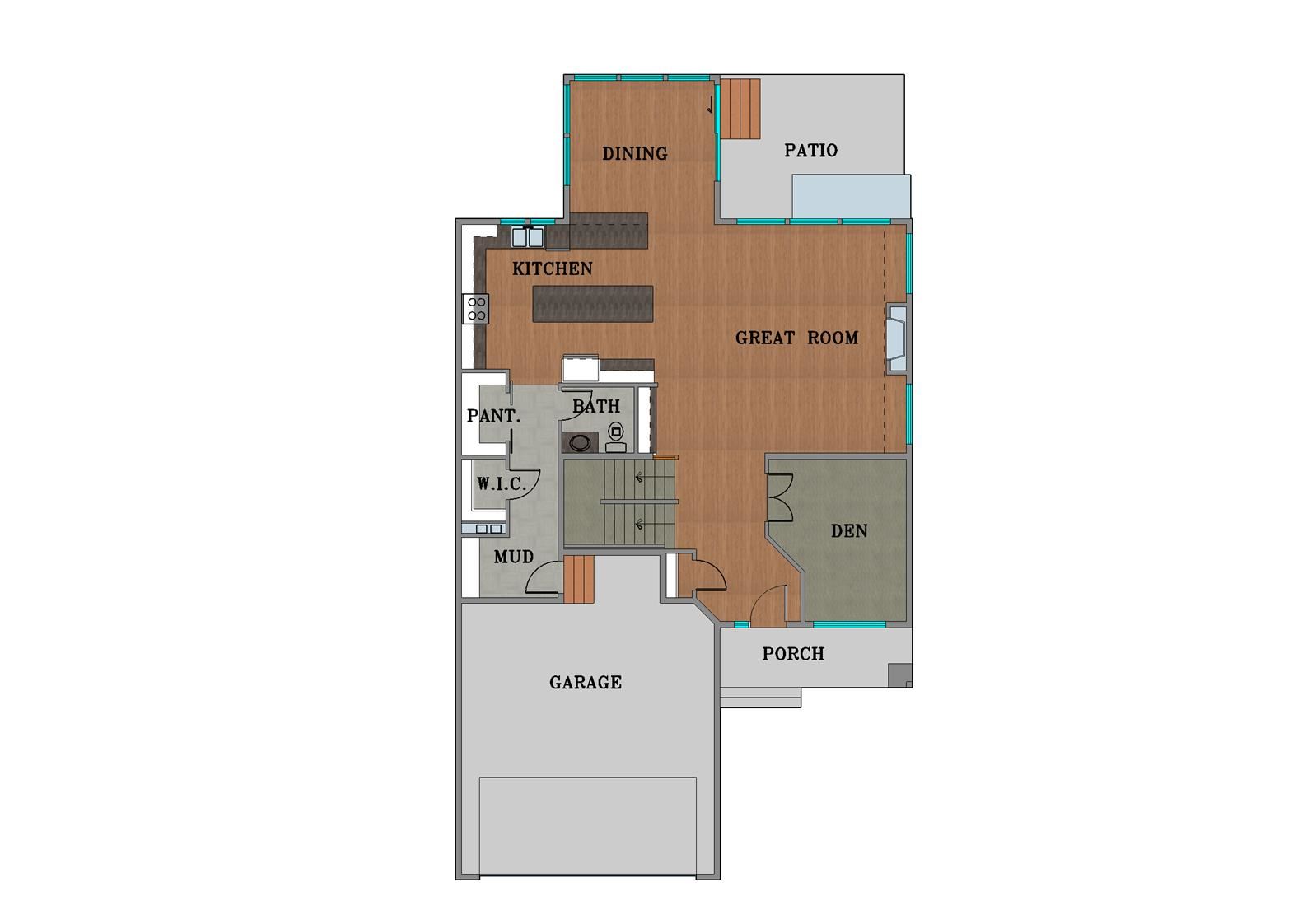 TJB #612 Rachel Home Plan Main Floor Plan