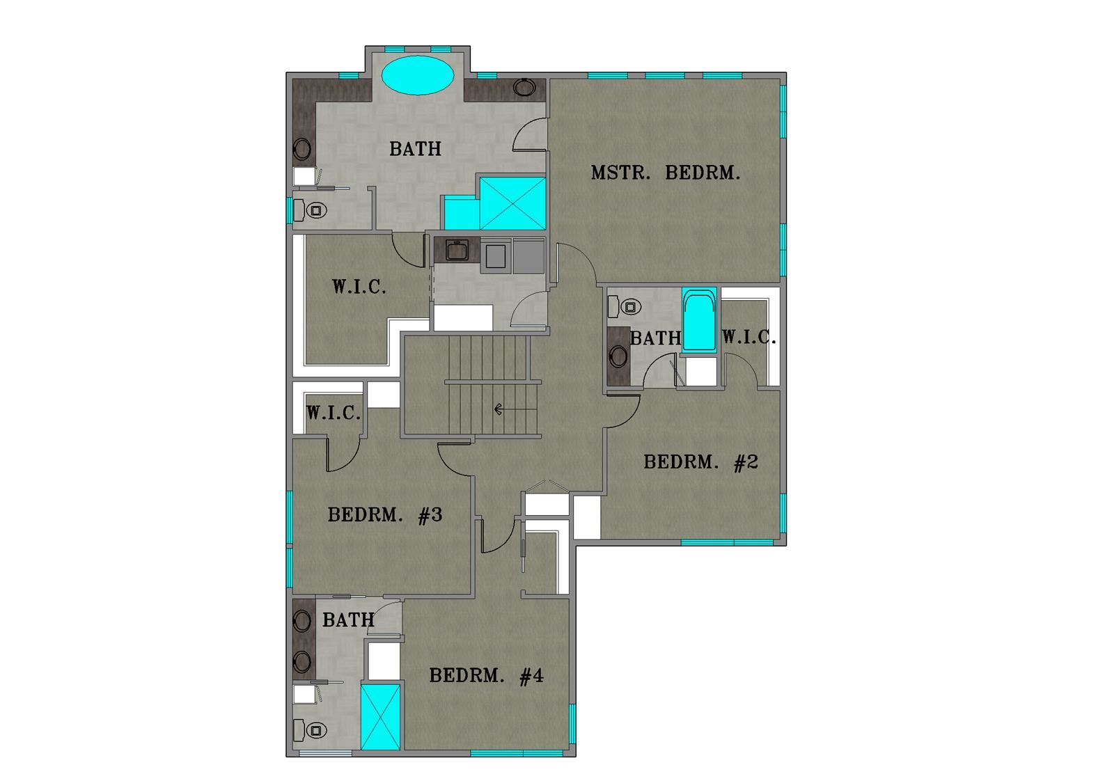 TJB #612 Rachel Home Plan Second Floor Plan