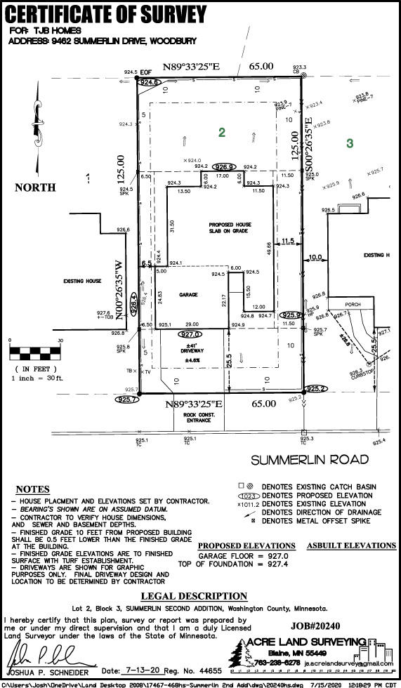 9462 Summerlin Rd, Woodbury Survey