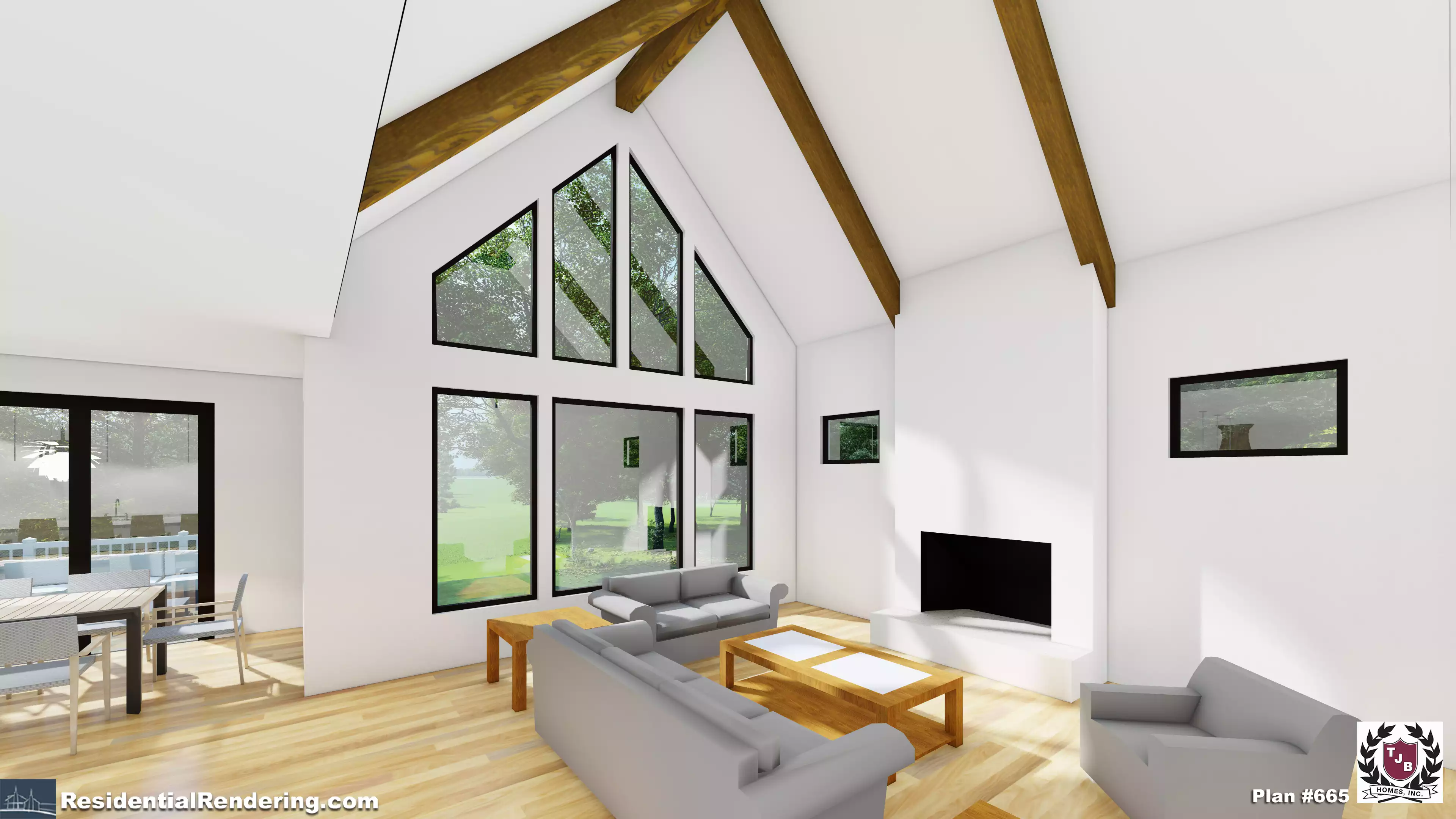Ciara Home Plan Living Room Rendering
